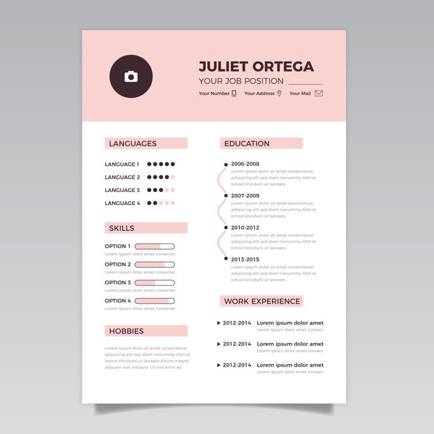 Plantilla CV minimalista