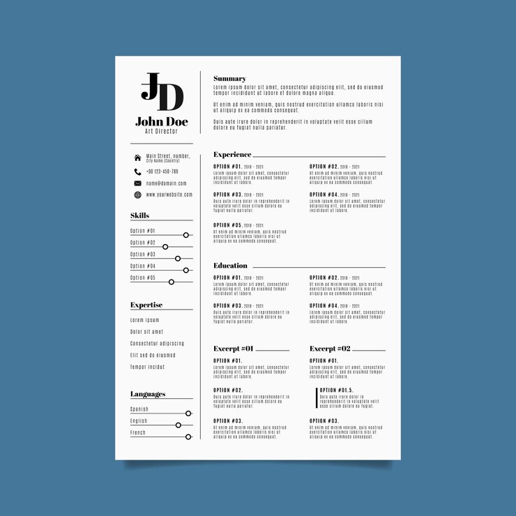 Plantilla CV minimalista