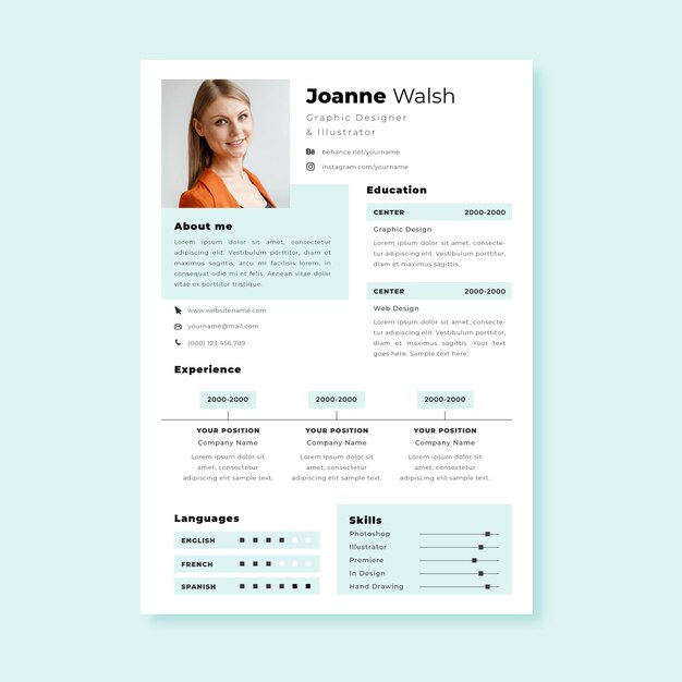 Plantilla CV minimalista
