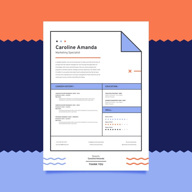 Plantilla CV minimalista