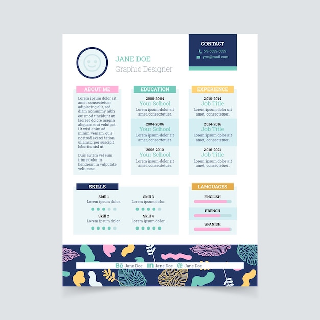 Plantilla cv moderna