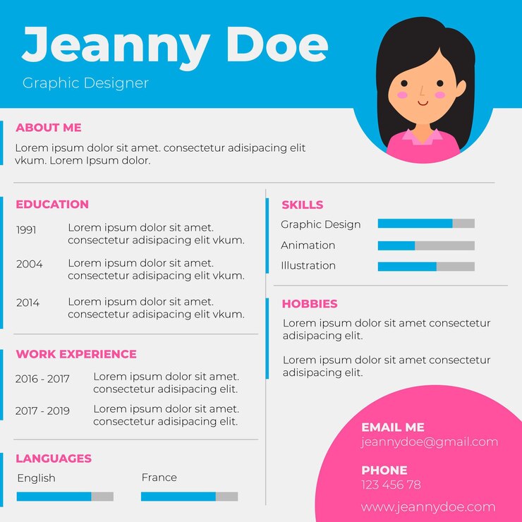 Vector gratuito plantilla cv online