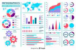 Vector gratuito plantilla de datos de infografía