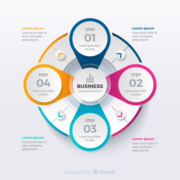 Plantilla de datos de infografía