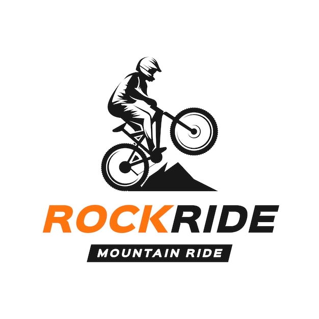 Plantilla detallada de logotipo de bicicleta