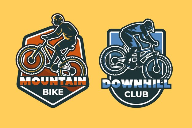 Plantilla detallada de logotipo de bicicleta