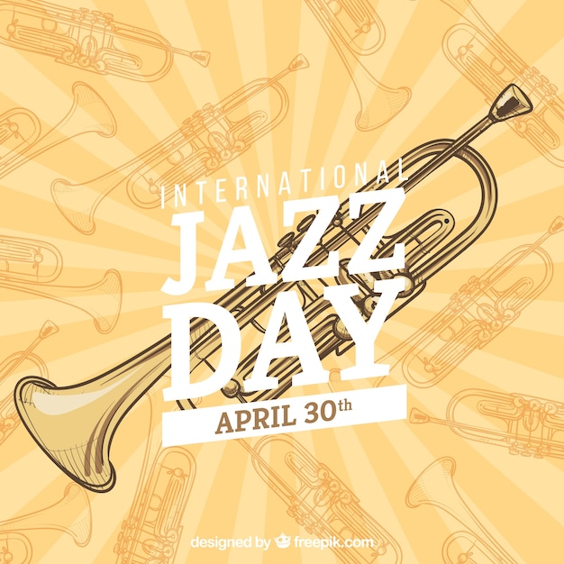 Vector gratuito plantilla del día internacional del jazz