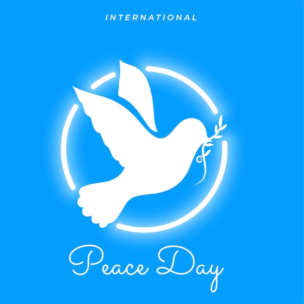 Vector gratuito plantilla del día internacional de la paz en la ilustración de vector de diseño de paloma cortada en papel