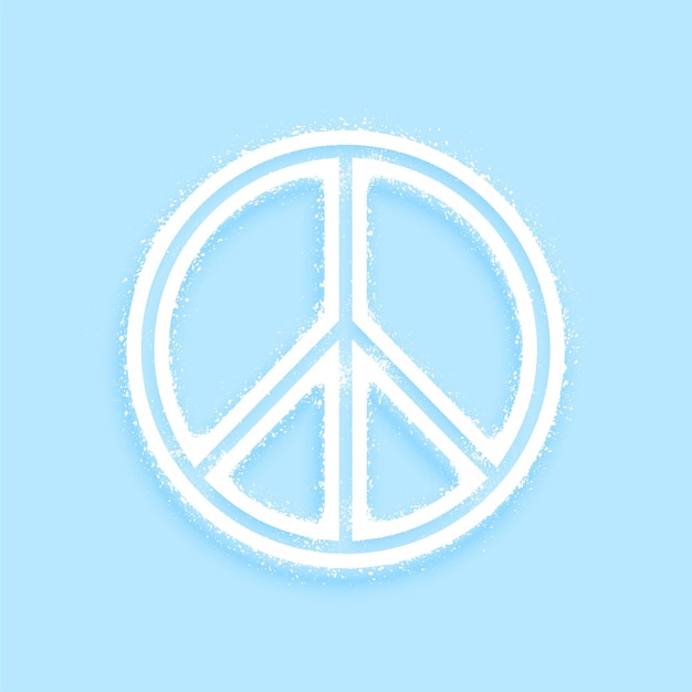 Vector gratuito plantilla del día internacional de la paz con ilustración de vector de signo de paz