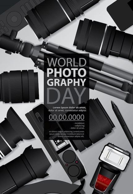 Plantilla del Día Mundial de la Fotografía