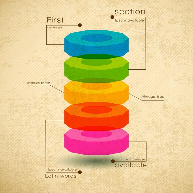 Plantilla de diagrama de negocios con campos de texto y secciones planas