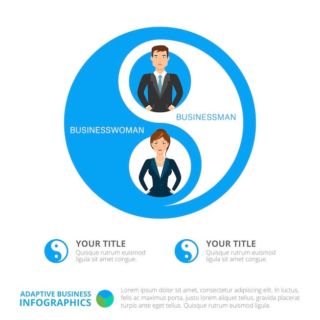 Plantilla de diapositiva de infografías de negocios