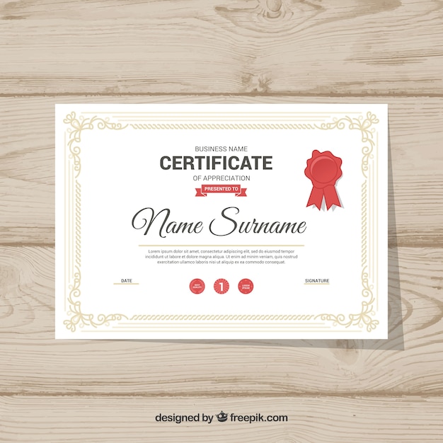 Plantilla de diploma elegante
