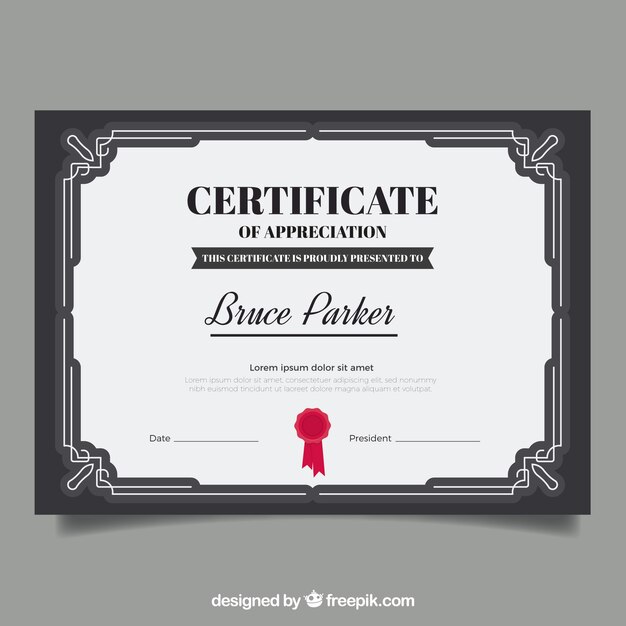 Plantilla de diploma elegante