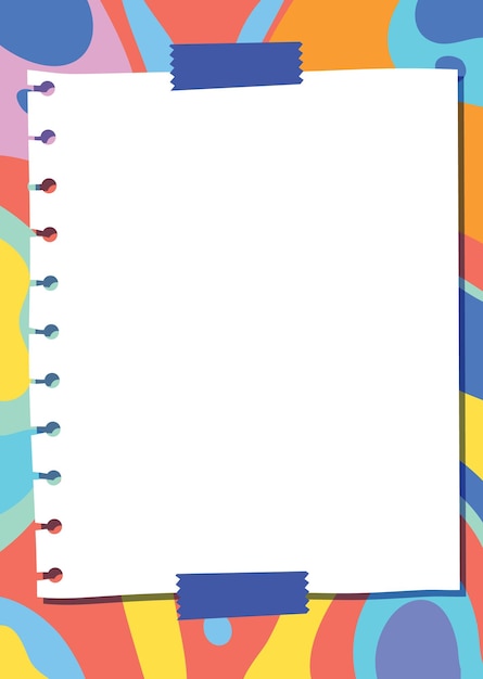 Plantilla de diseño abstracto colorido para lista de tareas pendientes