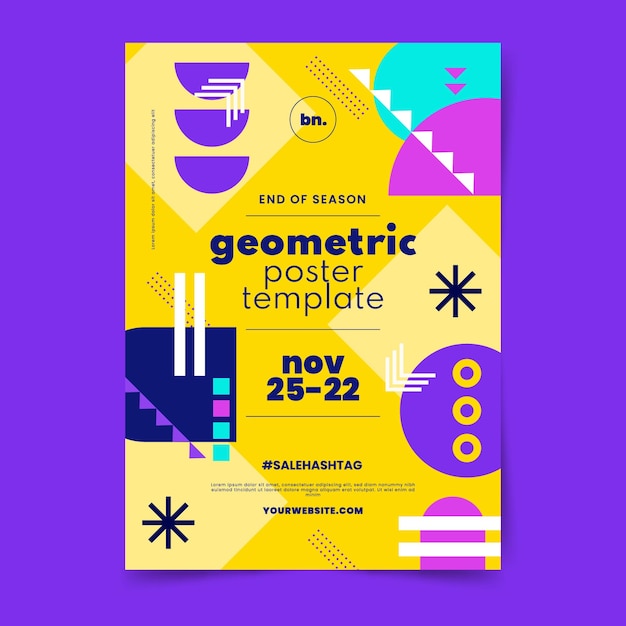 Vector gratuito plantilla de diseño abstracto geométrico