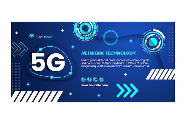 Plantilla de diseño de banner 5g