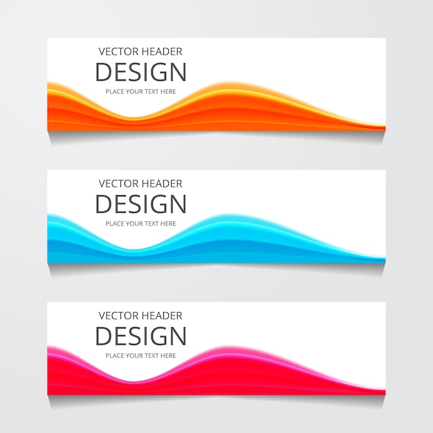 Plantilla de diseño de banner web abstracto vectorial Colección de plantilla de banner web Plantilla de banner de diseño web geométrico abstracto aislado sobre fondo gris Página de inicio de encabezado Diseño web