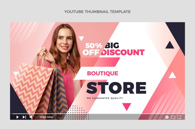 Plantilla de diseño boutique degradado