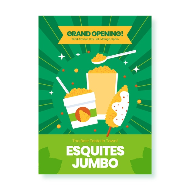 Plantilla de diseño de cartel de esquites