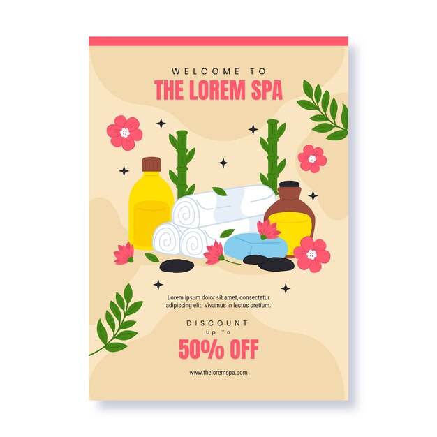 Plantilla de diseño de cartel de spa