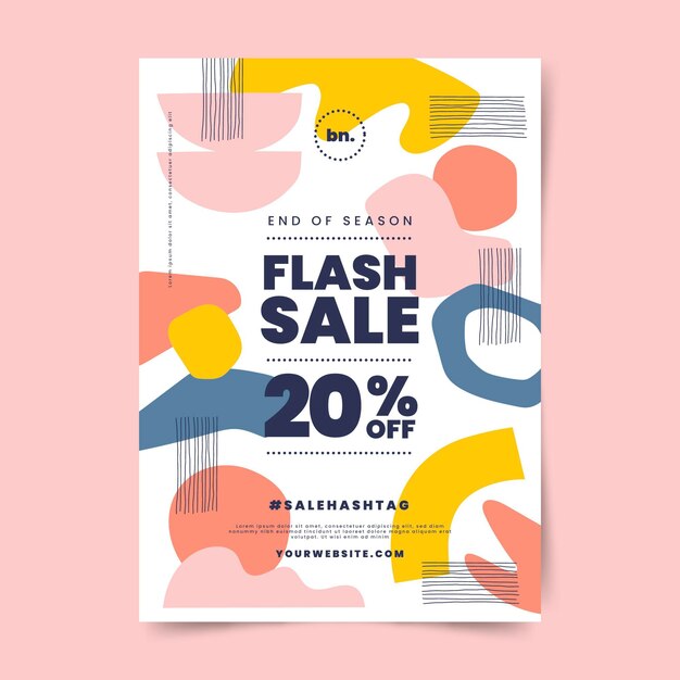 Plantilla de diseño de cartel de venta