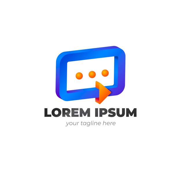 Plantilla de diseño de comunicación de gradiente