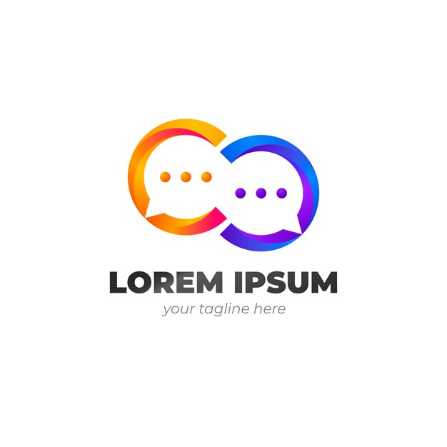 Plantilla de diseño de comunicación de gradiente