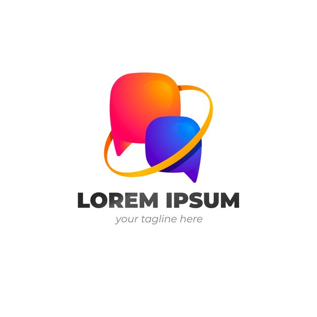 Plantilla de diseño de comunicación de gradiente