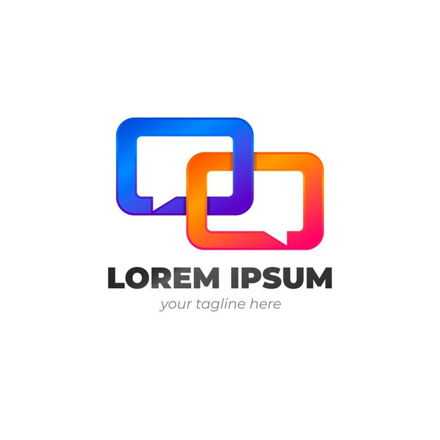 Plantilla de diseño de comunicación de gradiente