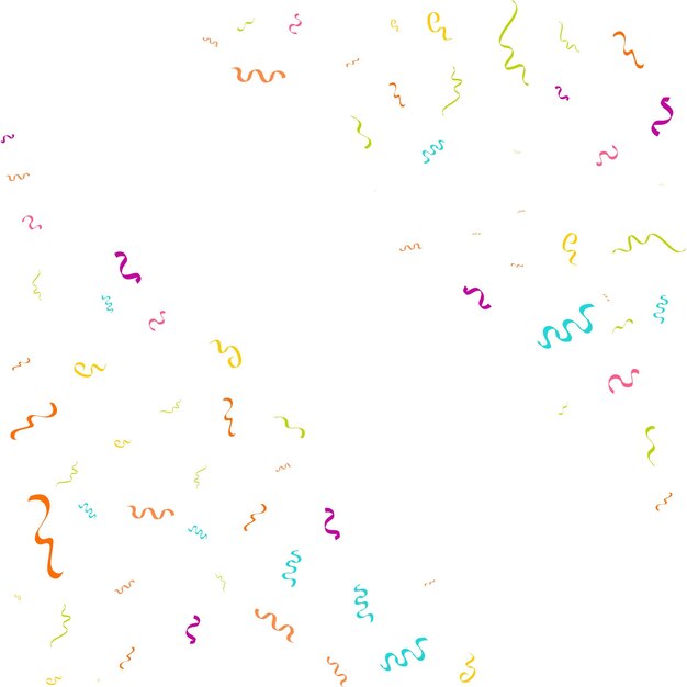 Plantilla de diseño de concepto de confeti vacaciones feliz día fondo blanco celebración ilustración vectorial