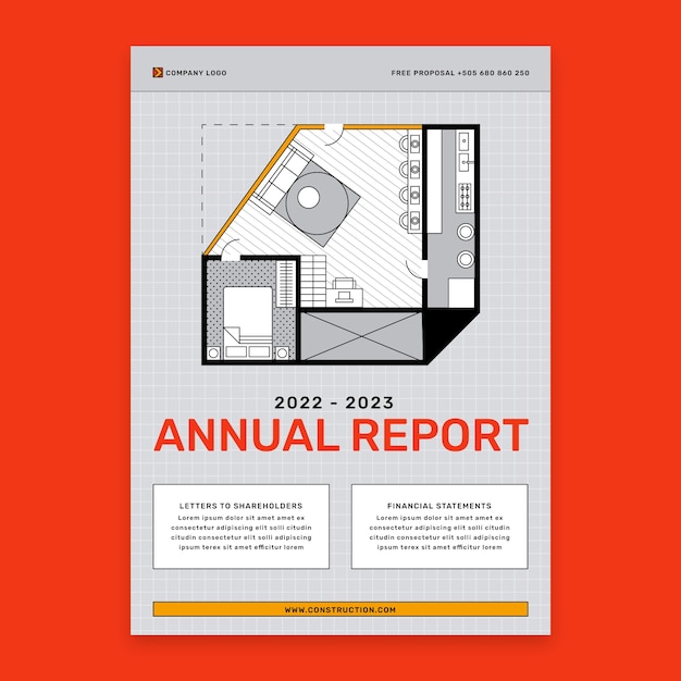 Vector gratuito plantilla de diseño de construcción de diseño plano