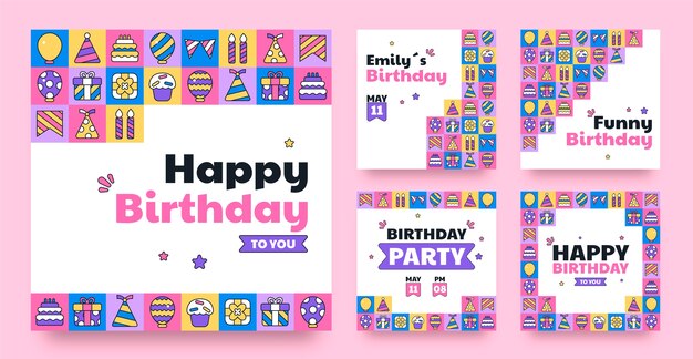 Plantilla de diseño de cumpleaños