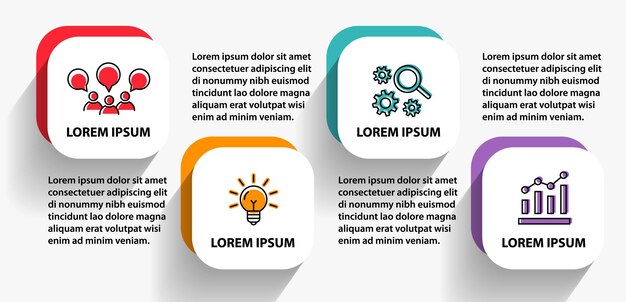 plantilla de diseño de diagrama de flujo infográfico de 4 pasos