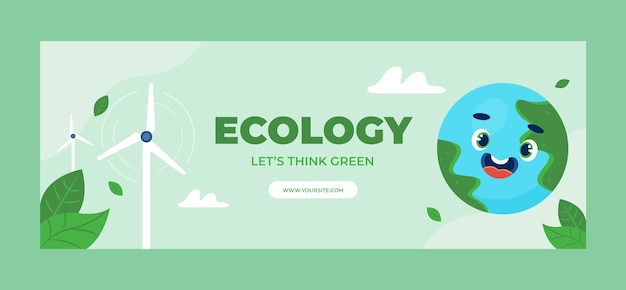 Vector gratuito plantilla de diseño de ecología dibujada a mano