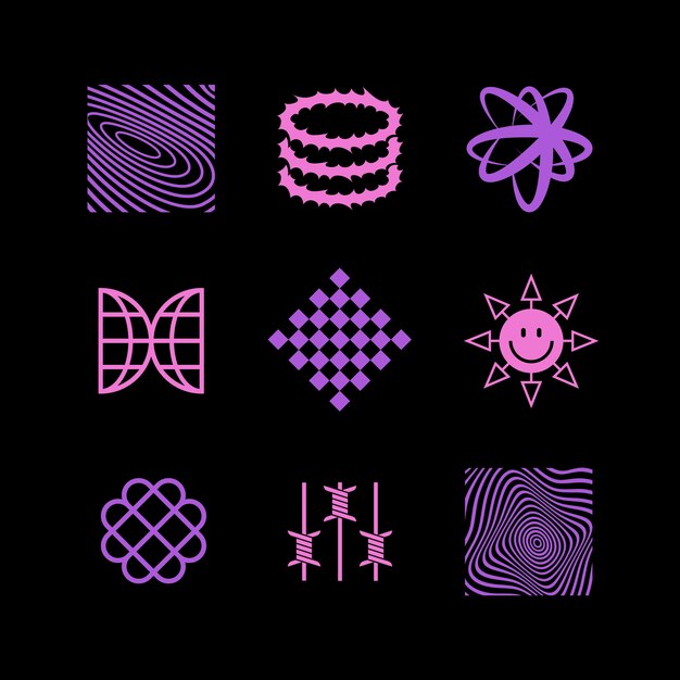 plantilla de diseño del elemento Y2k
