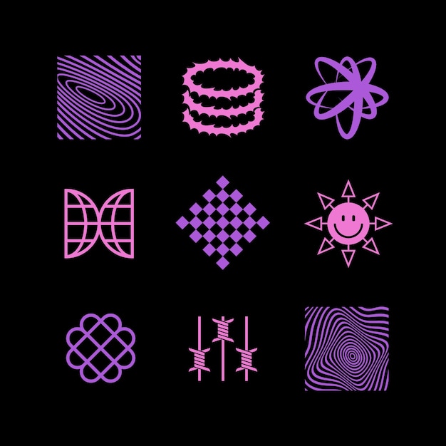 plantilla de diseño del elemento Y2k