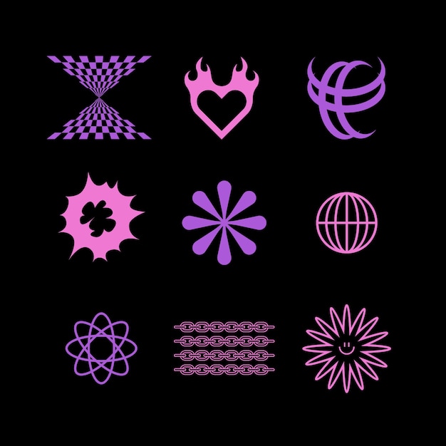 plantilla de diseño del elemento Y2k