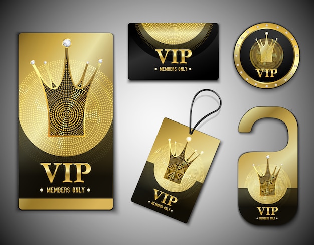 Plantilla de diseño de elementos de miembro VIP