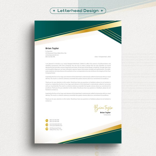 plantilla de diseño de encabezado corporativo