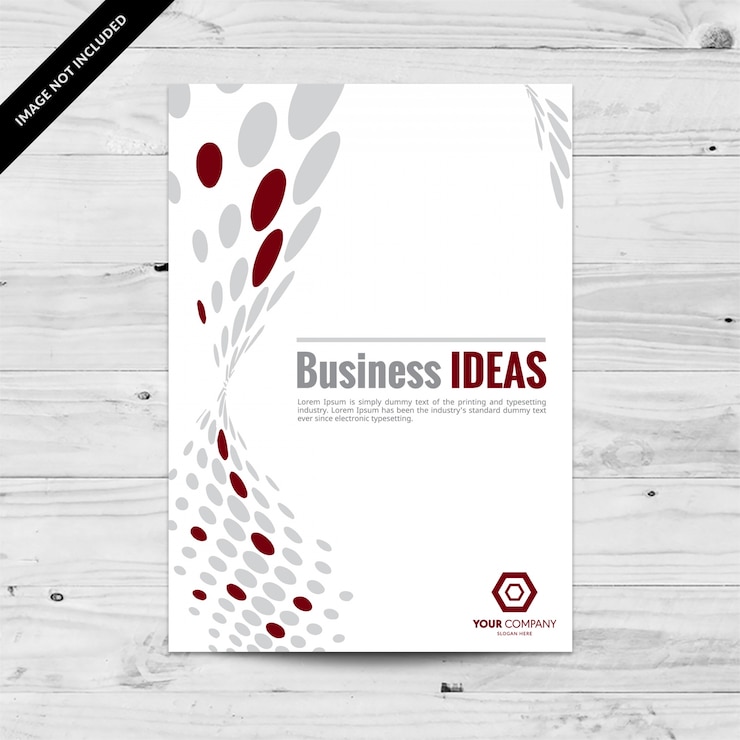 Vector gratuito plantilla de diseño de flyer de negocios de círculos rojos y grises