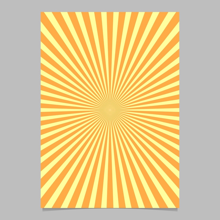 Vector gratuito plantilla de diseño de folleto abstracto sunburst