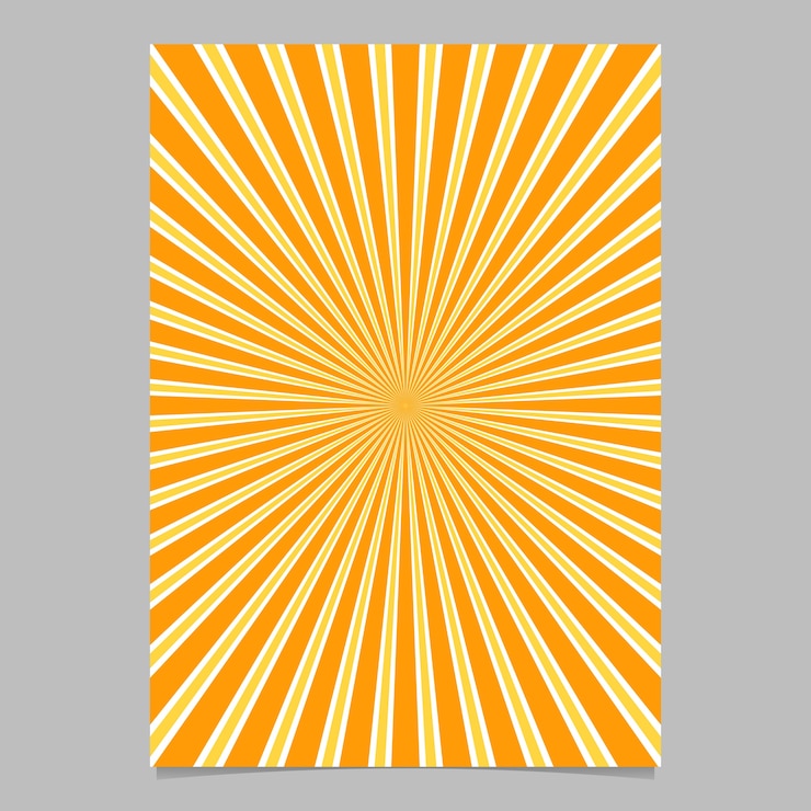 Vector gratuito plantilla de diseño de folleto abstracto sunburst