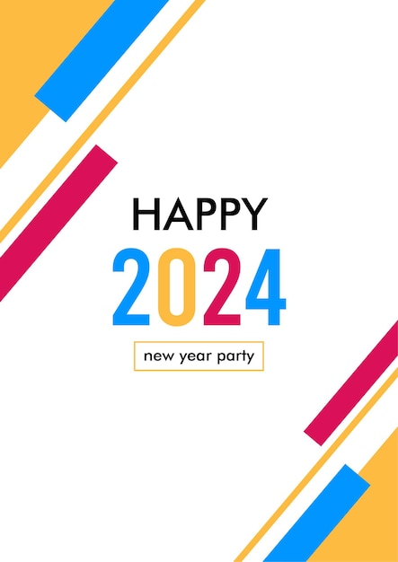 Vector gratuito plantilla de diseño de folleto para el año nuevo de 2024