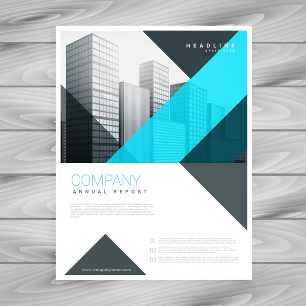 plantilla de diseño de folleto azul limpio