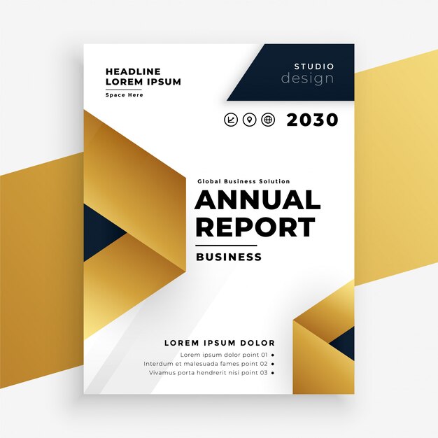 Plantilla de diseño de folleto de empresa de negocios de informe anual