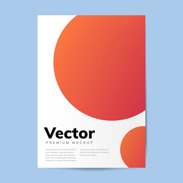 Vector gratuito plantilla de diseño de folleto maqueta