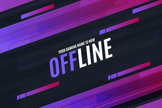 Plantilla de diseño de fondo de Twitch sin conexión