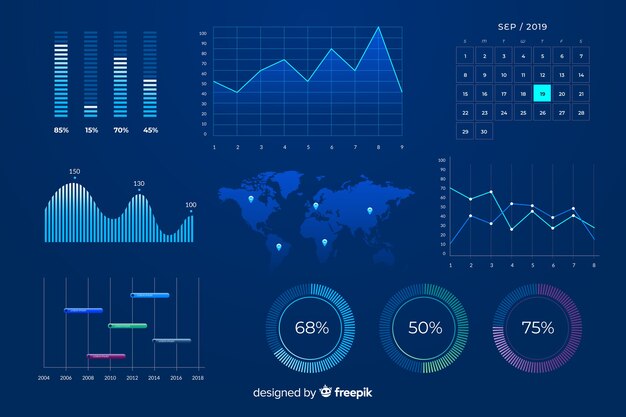 Plantilla de diseño de gráficos de marketing azul