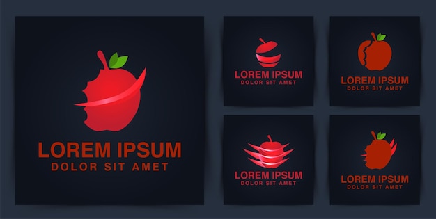 Plantilla de diseño de ilustración de vector de icono de logotipo de apple